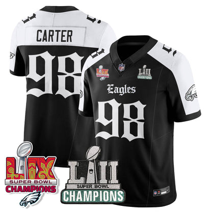 PHI 'Gothic Philly' LII-LIX Super Bowl Champions Vapor Limited Jersey - All Stitched