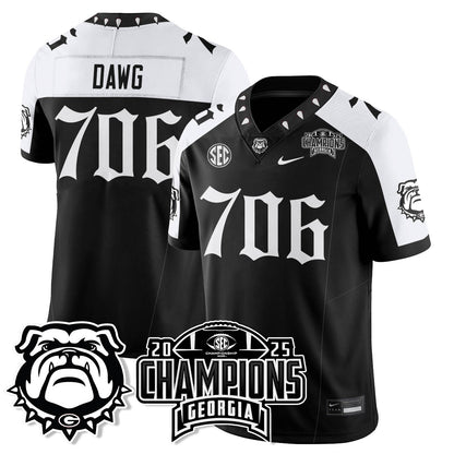 UGA Gothic Vapor Limited Jersey - SEC Football Champions - All Stitched