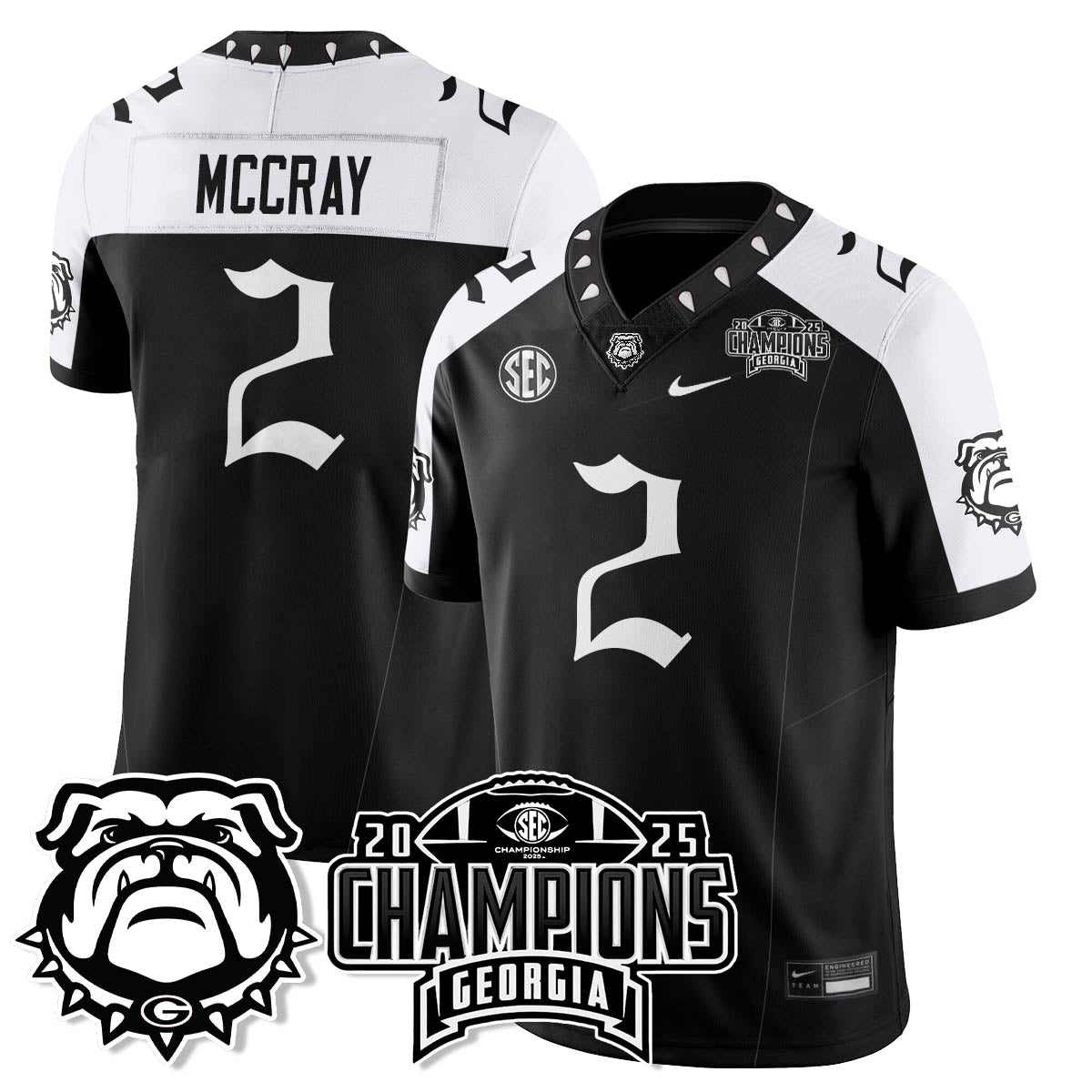 UGA Gothic Vapor Limited Jersey - SEC Football Champions - All Stitched