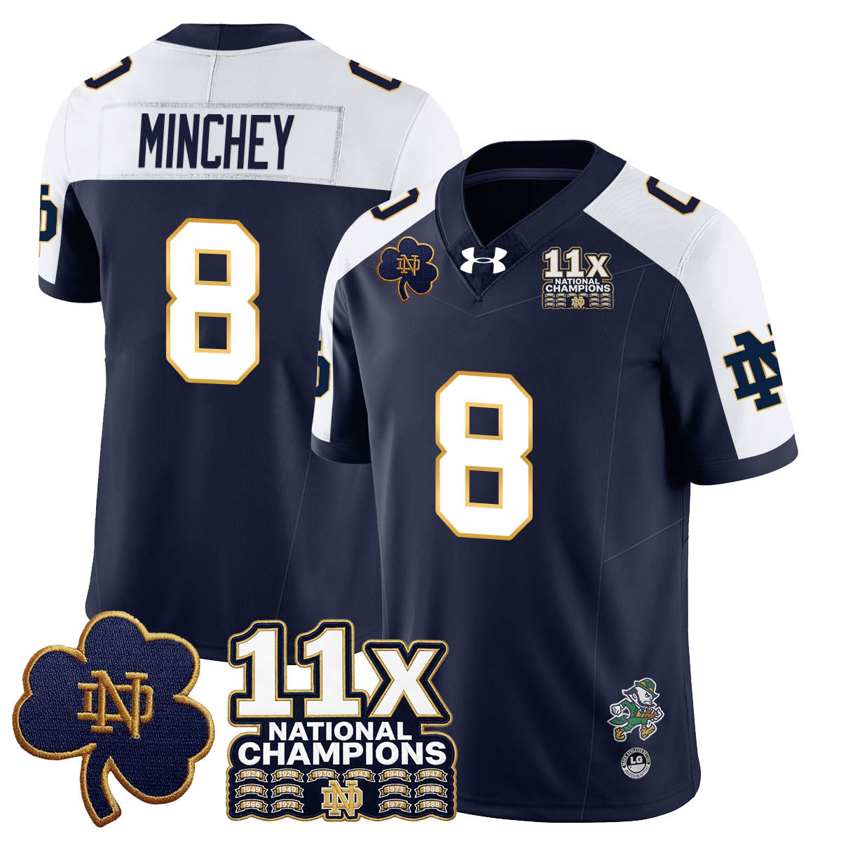 ND 11x-Time National Champions Vapor Limited Jersey - All Stitched