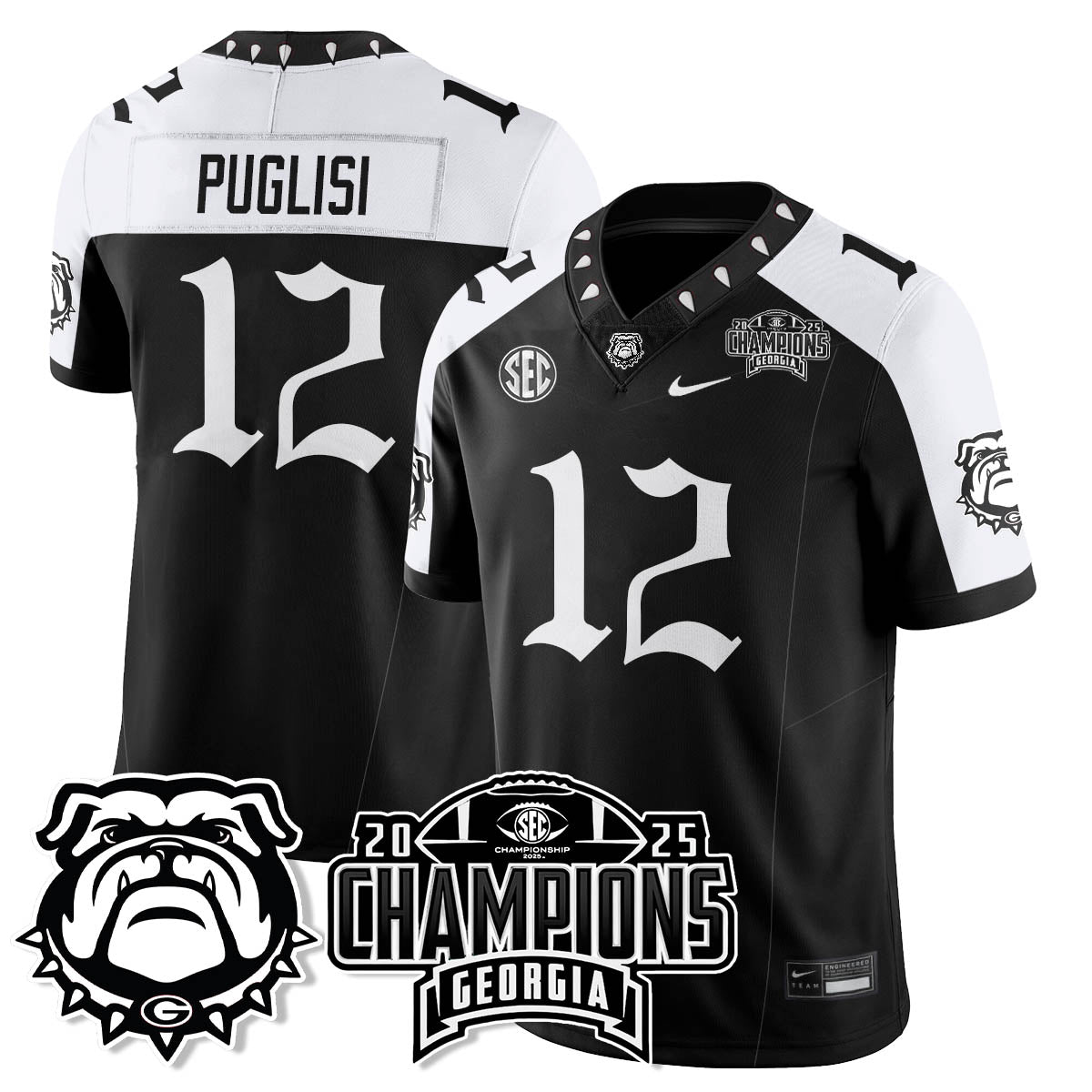 UGA Gothic Vapor Limited Jersey - SEC Football Champions - All Stitched
