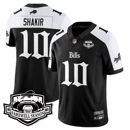 BUF Gothic Vapor Limited Jersey - Farewell Highmark Patch - All Stitched