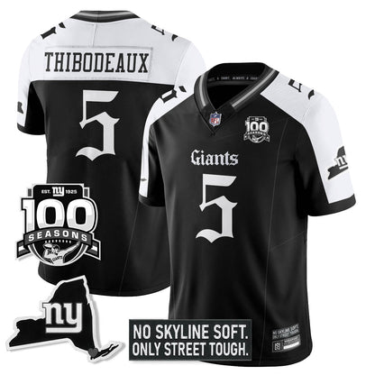 NYG 100th Seasons 'Gothic Gotham Edition' Vapor Limited Jersey - All Stitched