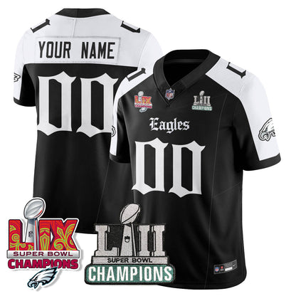PHI 'Gothic Philly' LII-LIX Super Bowl Champions Vapor Limited Jersey - All Stitched
