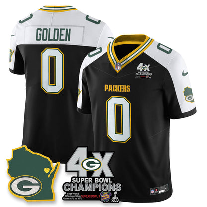 GB 4-Time Champions Patch Vapor Limited Jersey - All Stitched