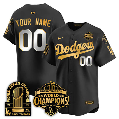 Custom LAD 2025 World Series Champions Jersey - 9x Champs - All Stitched