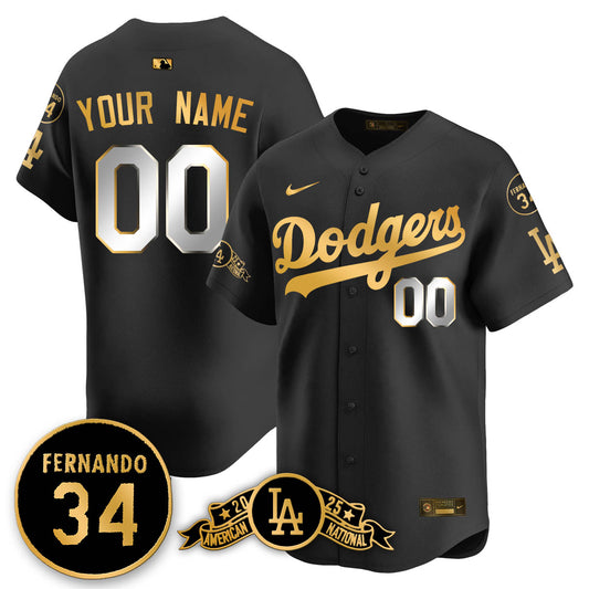 Los Angeles Dodgers 2025 National League Champions Custom Jersey - All Stitched
