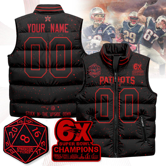 Custom New England Patriots 'Stranger Things Edition' Unisex Puffer Vest
