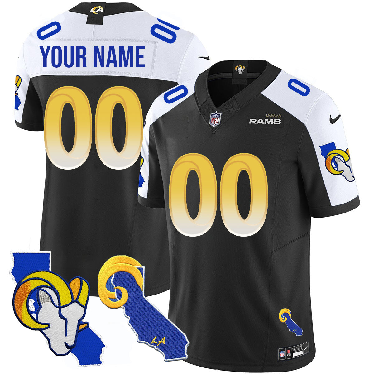 Los Angeles Rams 2025 Vapor Limited Custom Jersey - All Stitched