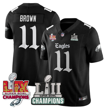 PHI 'Gothic Philly' LII-LIX Super Bowl Champions Vapor Limited Jersey - All Stitched