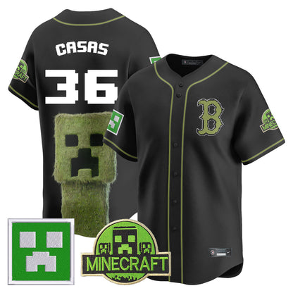 Boston Red Sox 2025 MINECRAFT Jersey - All Stitched