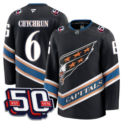 Washington Capitals 50th Anniversary Premium Jersey - All Stitched