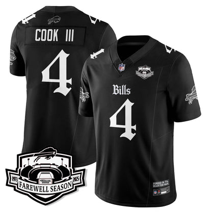BUF Gothic Vapor Limited Jersey - Farewell Highmark Patch - All Stitched