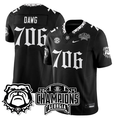 UGA Gothic Vapor Limited Jersey - SEC Football Champions - All Stitched