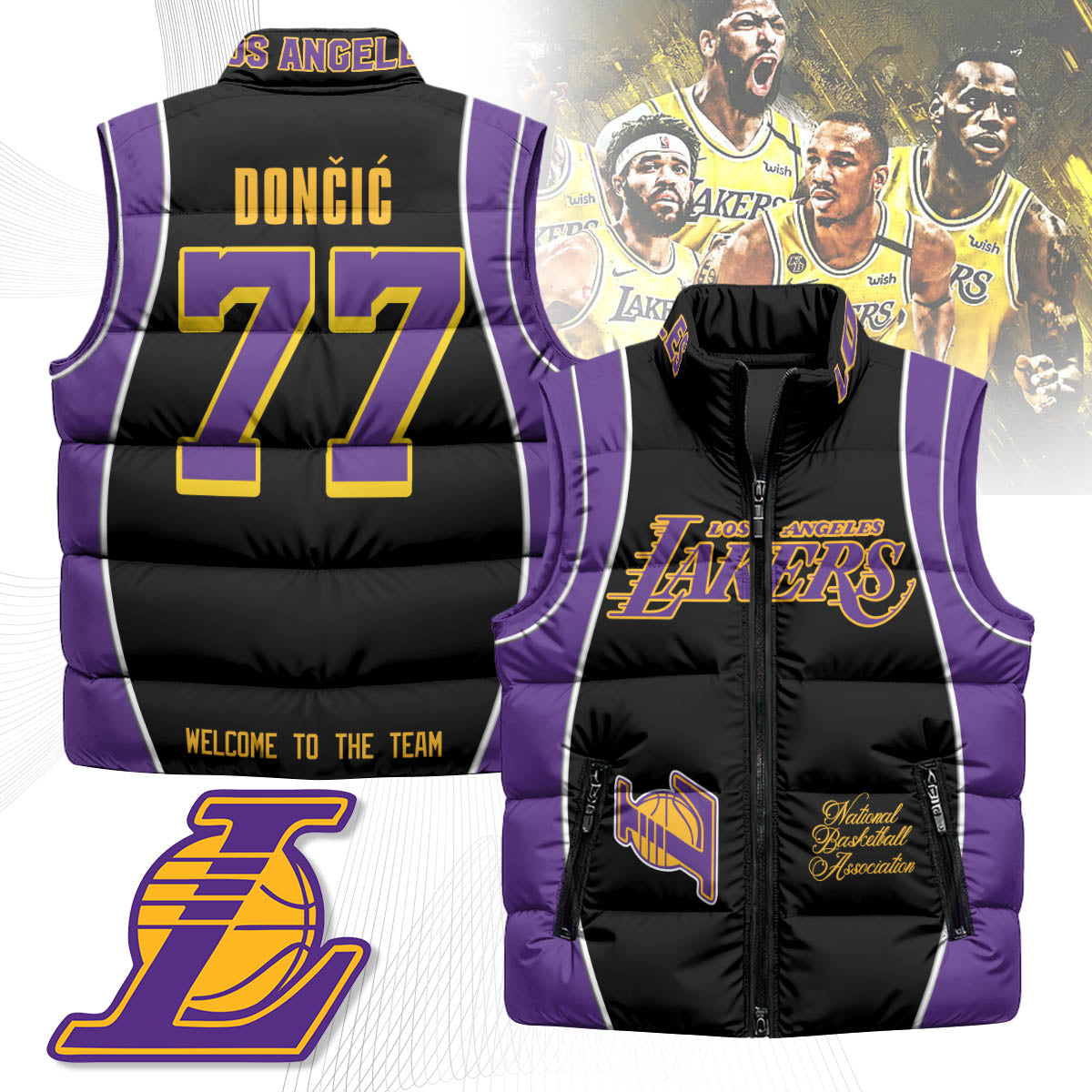 Los Angeles Lakers Unisex Puffer Vest