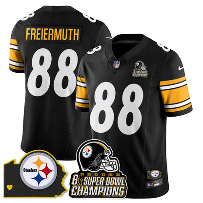 PIT 6-Time Champions Patch Vapor Limited Jersey - All Stitched