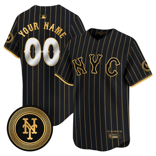 Mets Francisco Graphite 2024 City Connect Limited Custom Jersey TLA - All Stitched