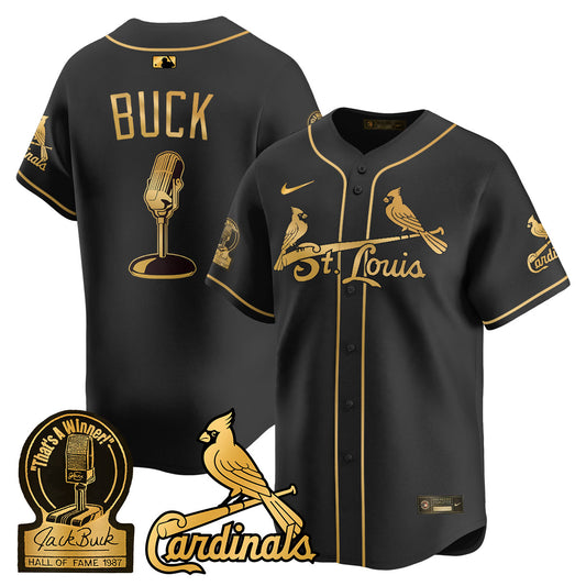 St. Louis Cardinals Jack Buck  Limited Jersey - All Stitched