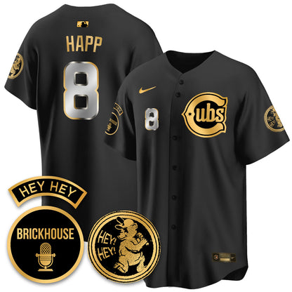 Chicago Cubs Limited Jersey - Jack Brickhouse "Hey Hey" Patch - All Stitched
