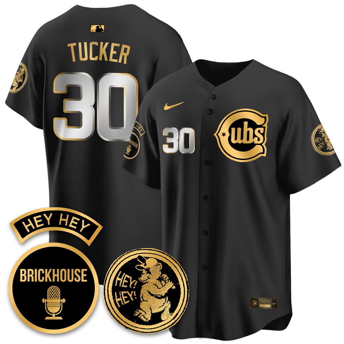 Chicago Cubs Limited Jersey - Jack Brickhouse "Hey Hey" Patch - All Stitched