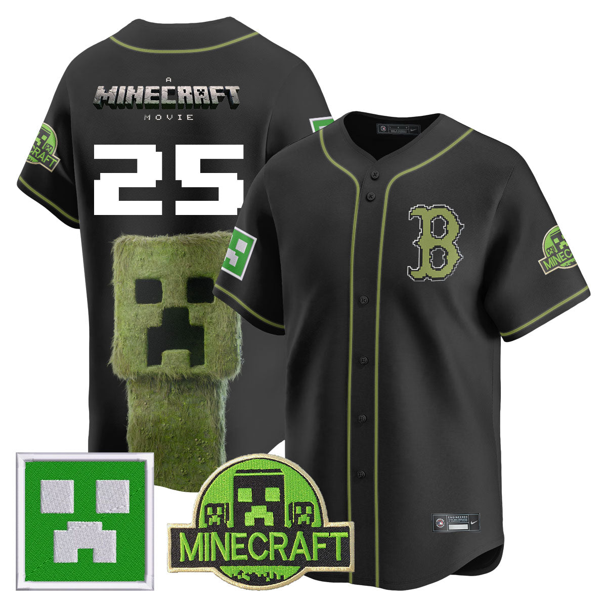 Boston Red Sox 2025 MINECRAFT Jersey - All Stitched
