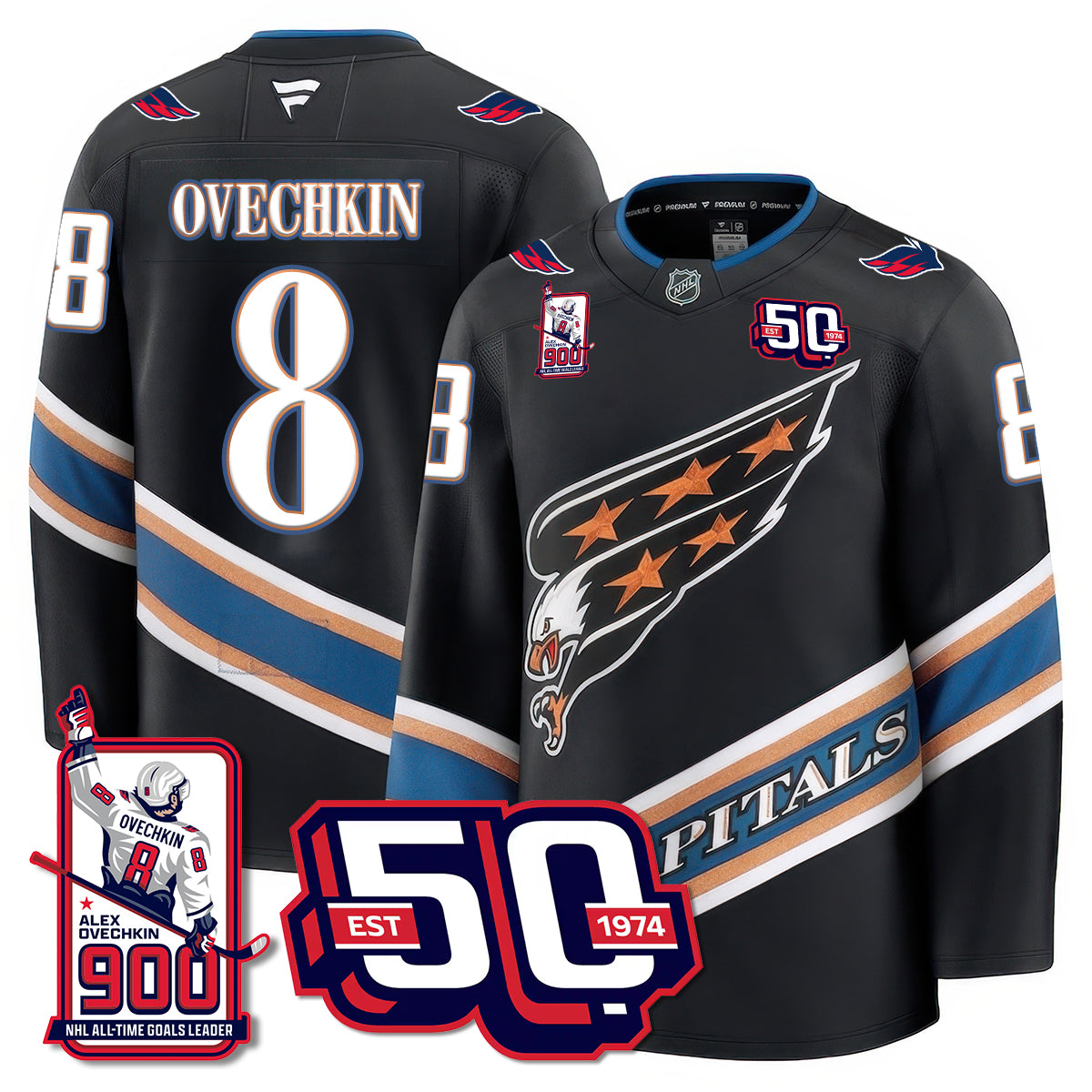 WSH 2025 Premium Jersey - 900 GOALS -  All Stitched