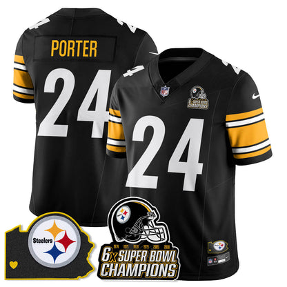 PIT 6-Time Champions Patch Vapor Limited Jersey - All Stitched