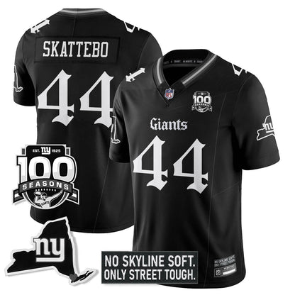 NYG 100th Seasons 'Gothic Gotham Edition' Vapor Limited Jersey - All Stitched