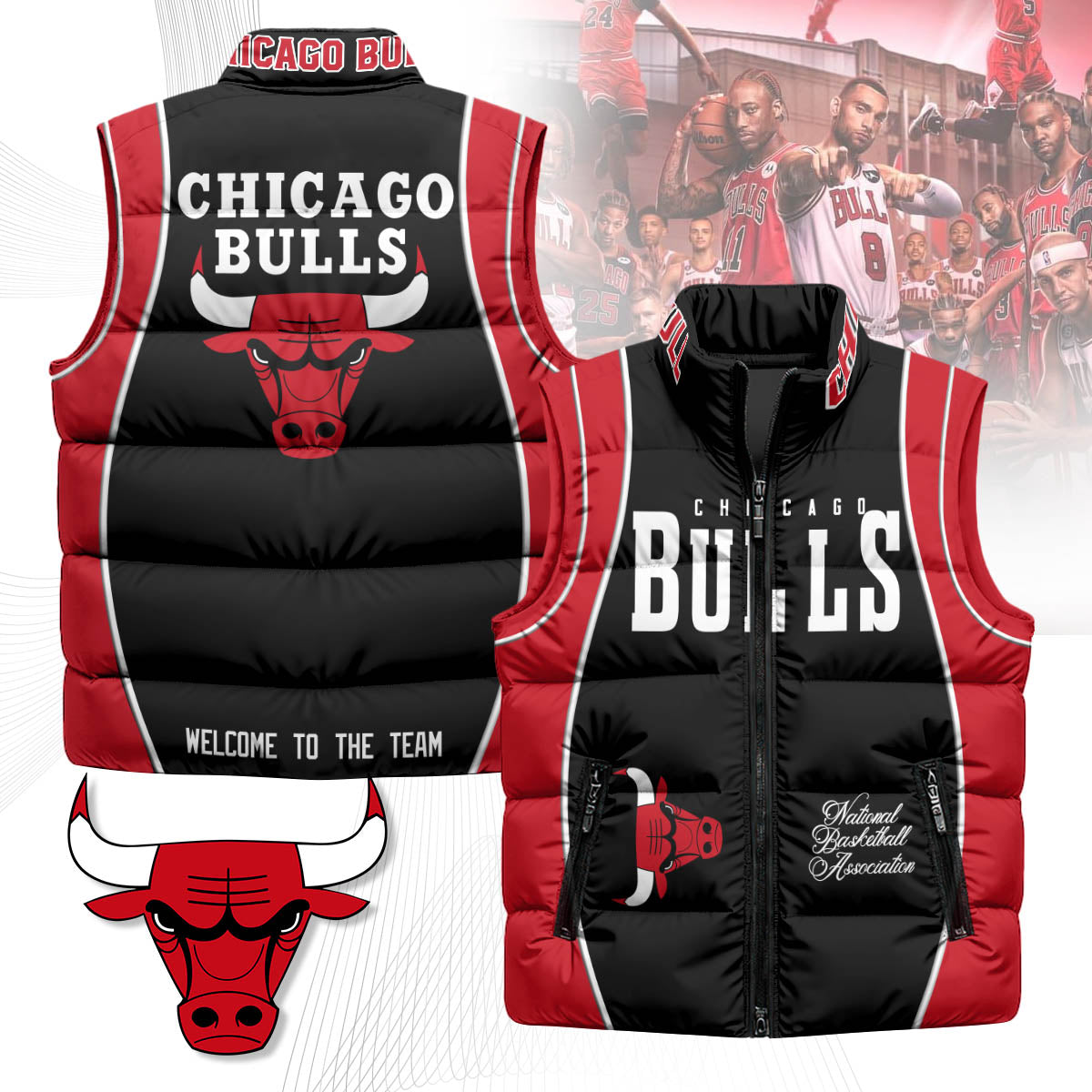 Chicago Bulls Unisex Puffer Vest