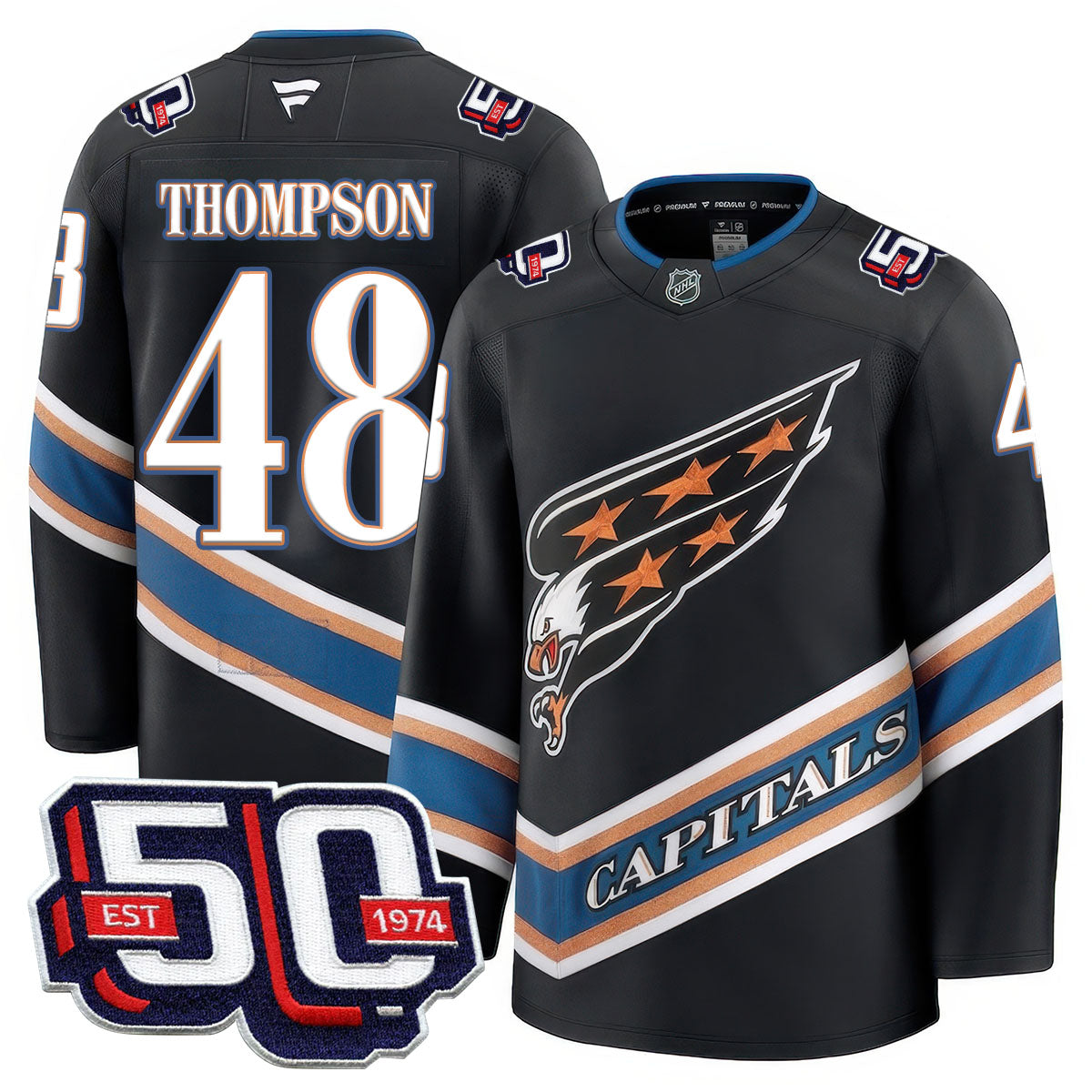 Washington Capitals 50th Anniversary Premium Jersey - All Stitched