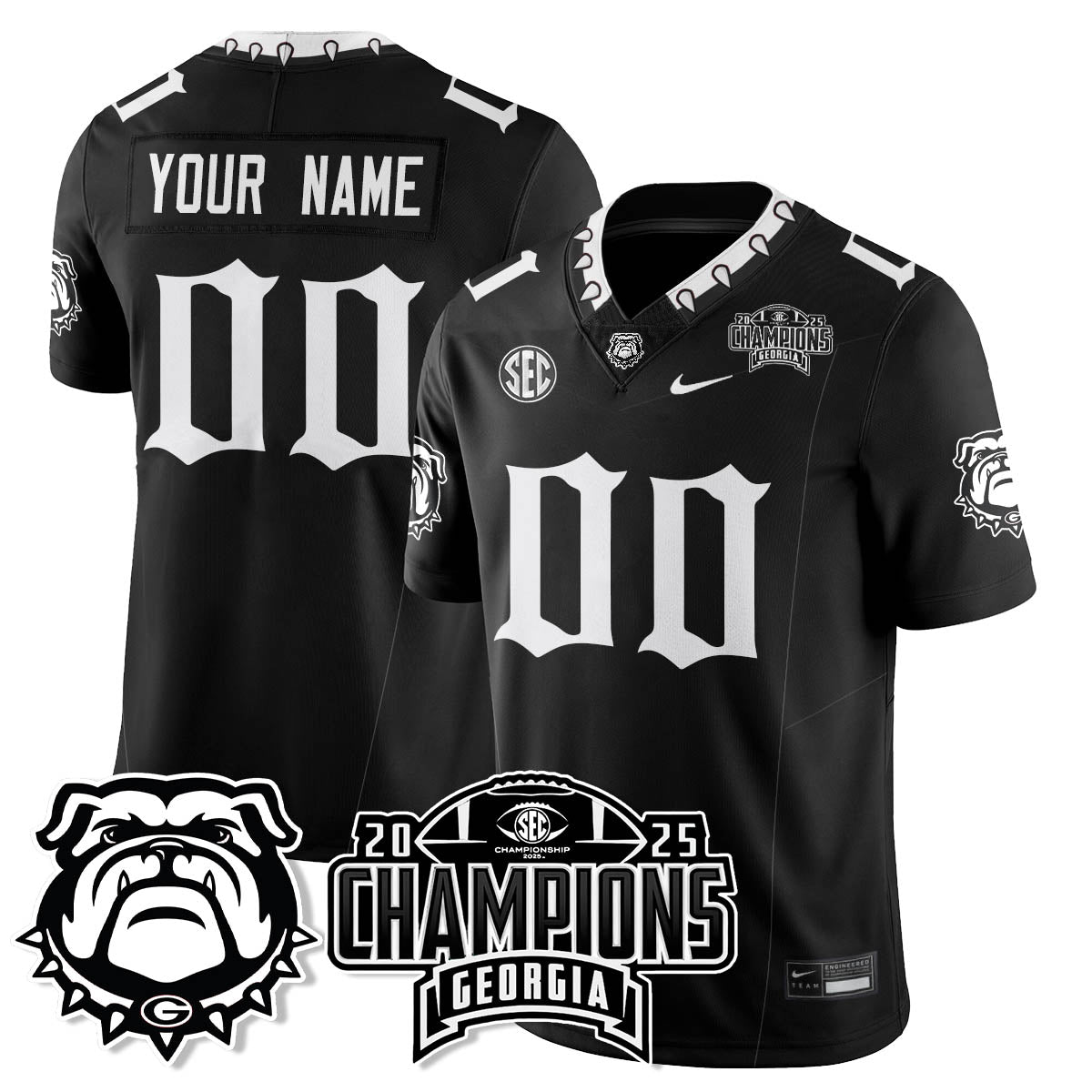 UGA Gothic Vapor Limited Jersey - SEC Football Champions - All Stitched