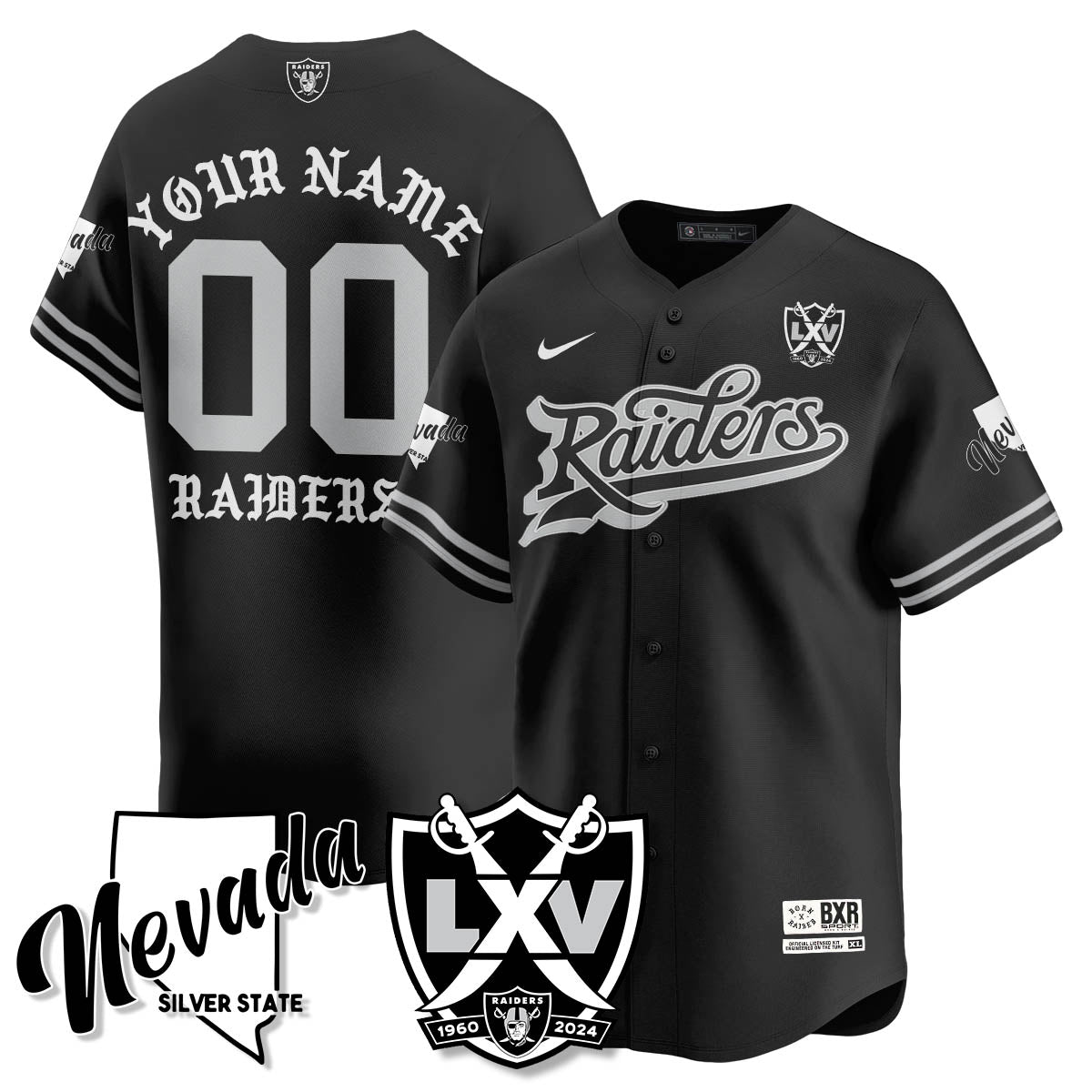 Custom LVR Born x Raised Baseball Jersey - All Stitched
