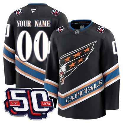 Washington Capitals 50th Anniversary Premium Custom Jersey - All Stitched