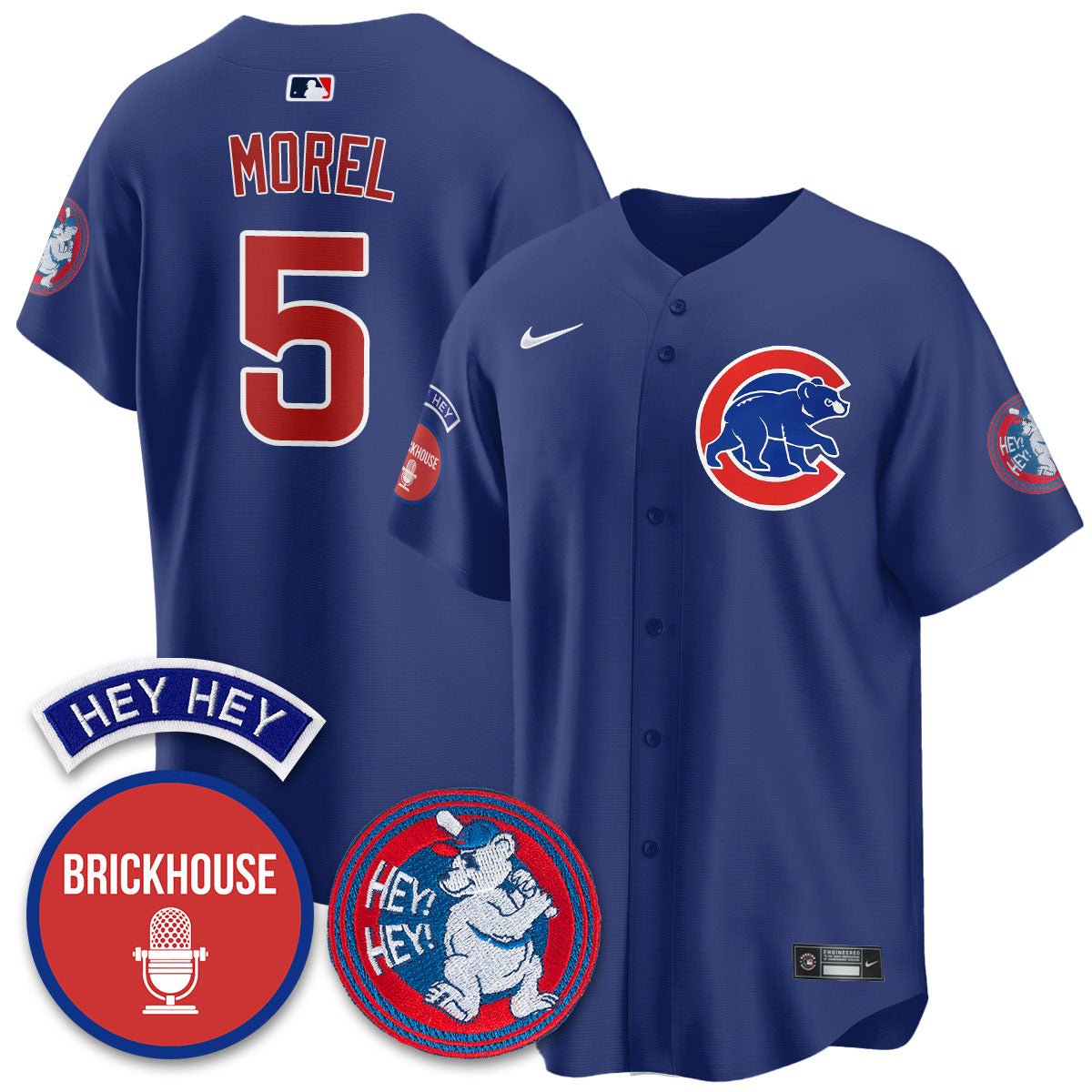 Chicago Cubs Limited Jersey - Jack Brickhouse "Hey Hey" Patch - All Stitched