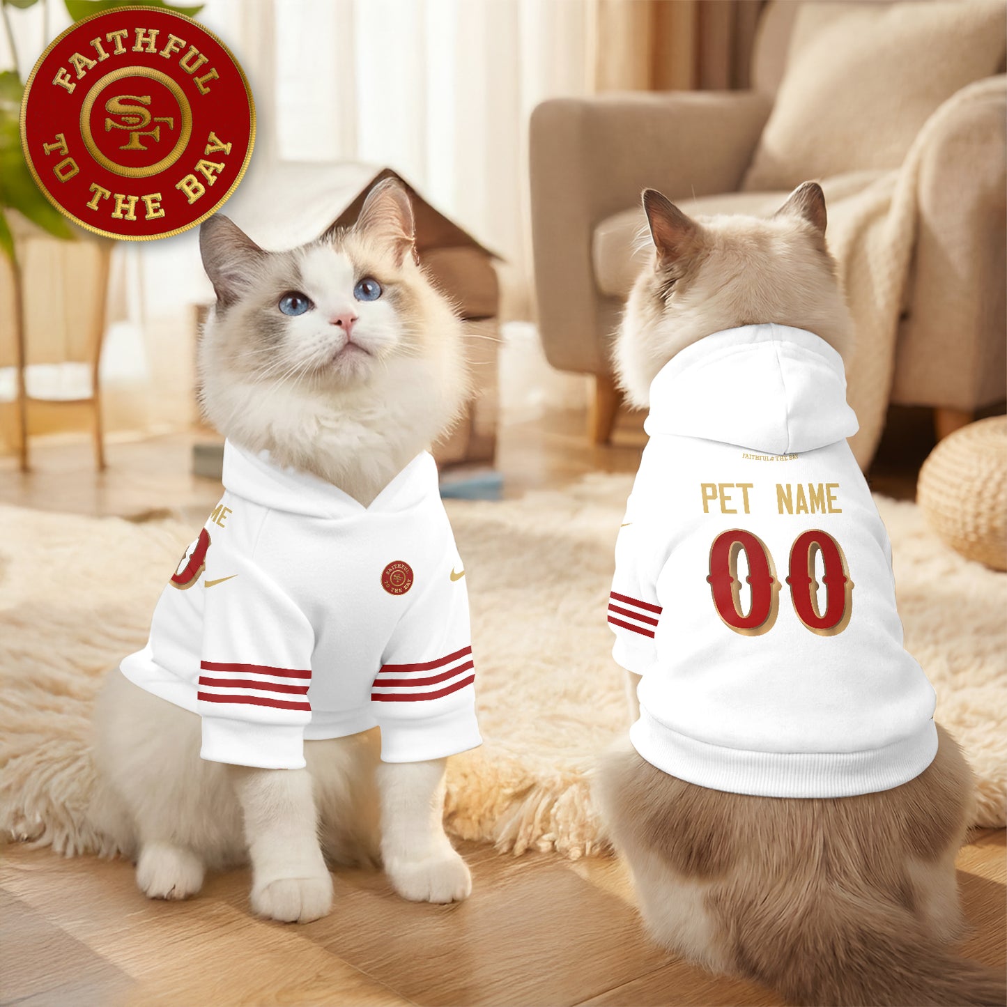 San Fransisco 49ers “Rivalries” Pet Hoodie