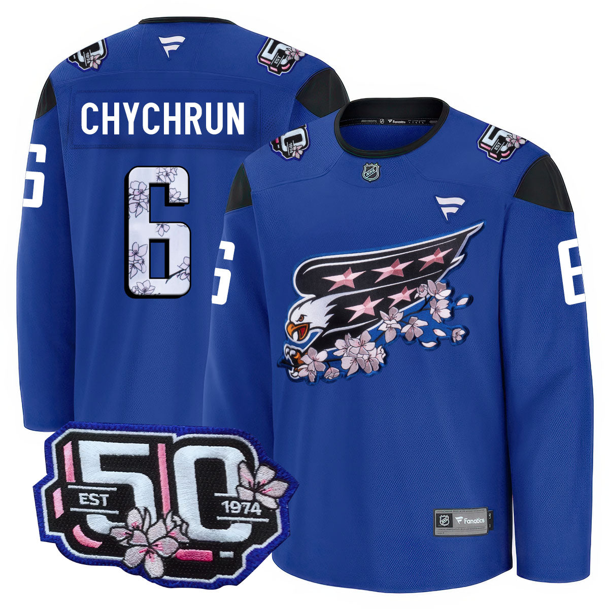 Washington Capitals 50th Anniversary Premium Jersey - All Stitched