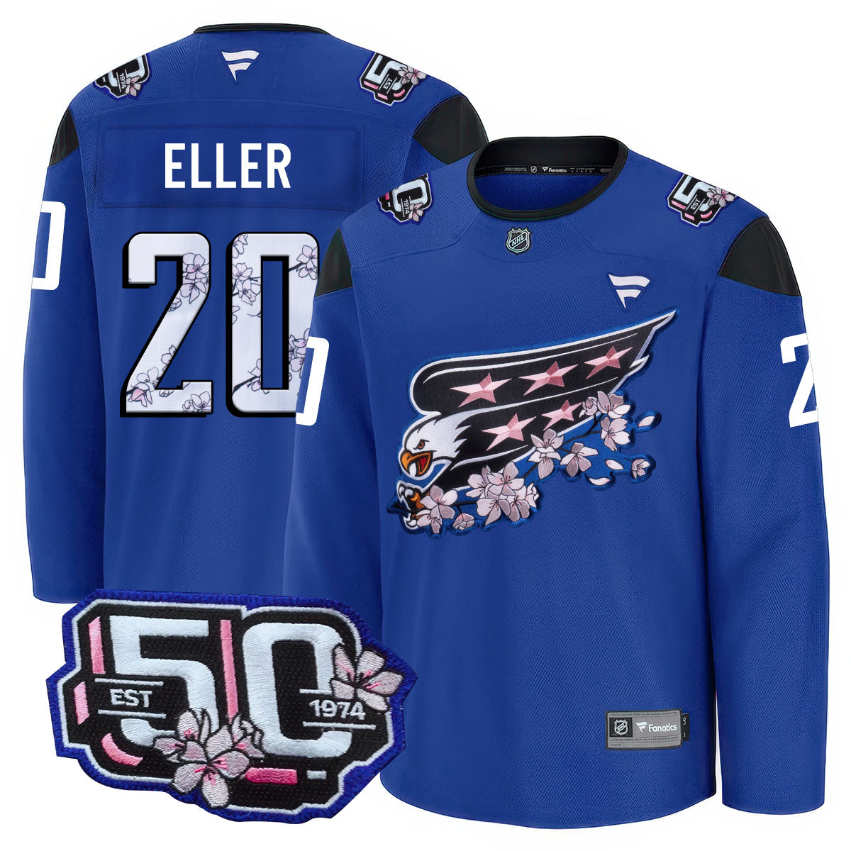 Washington Capitals 50th Anniversary Premium Jersey - All Stitched