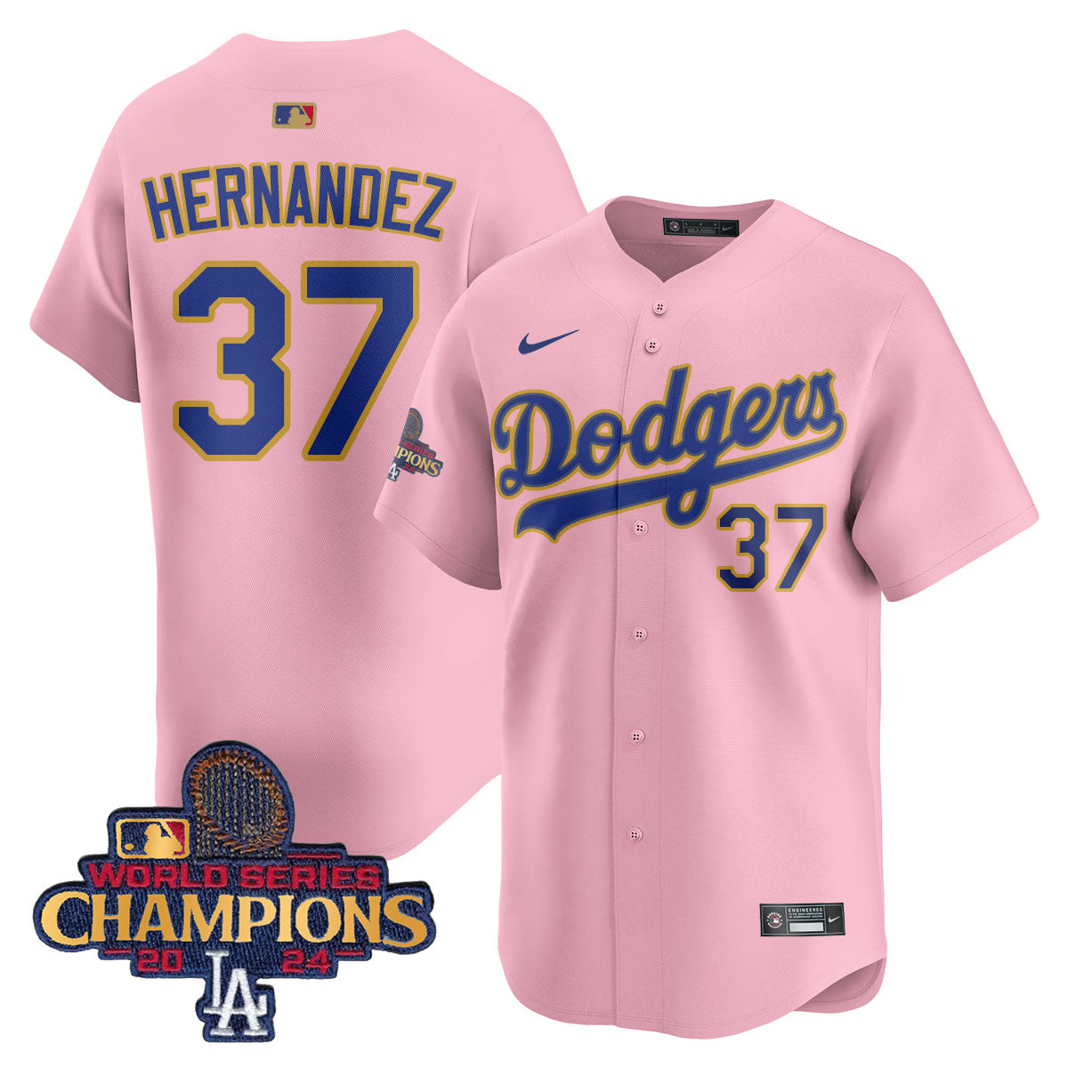 Dodgers 2025 Gold Vapor Premier Limited Jersey - All Stitched