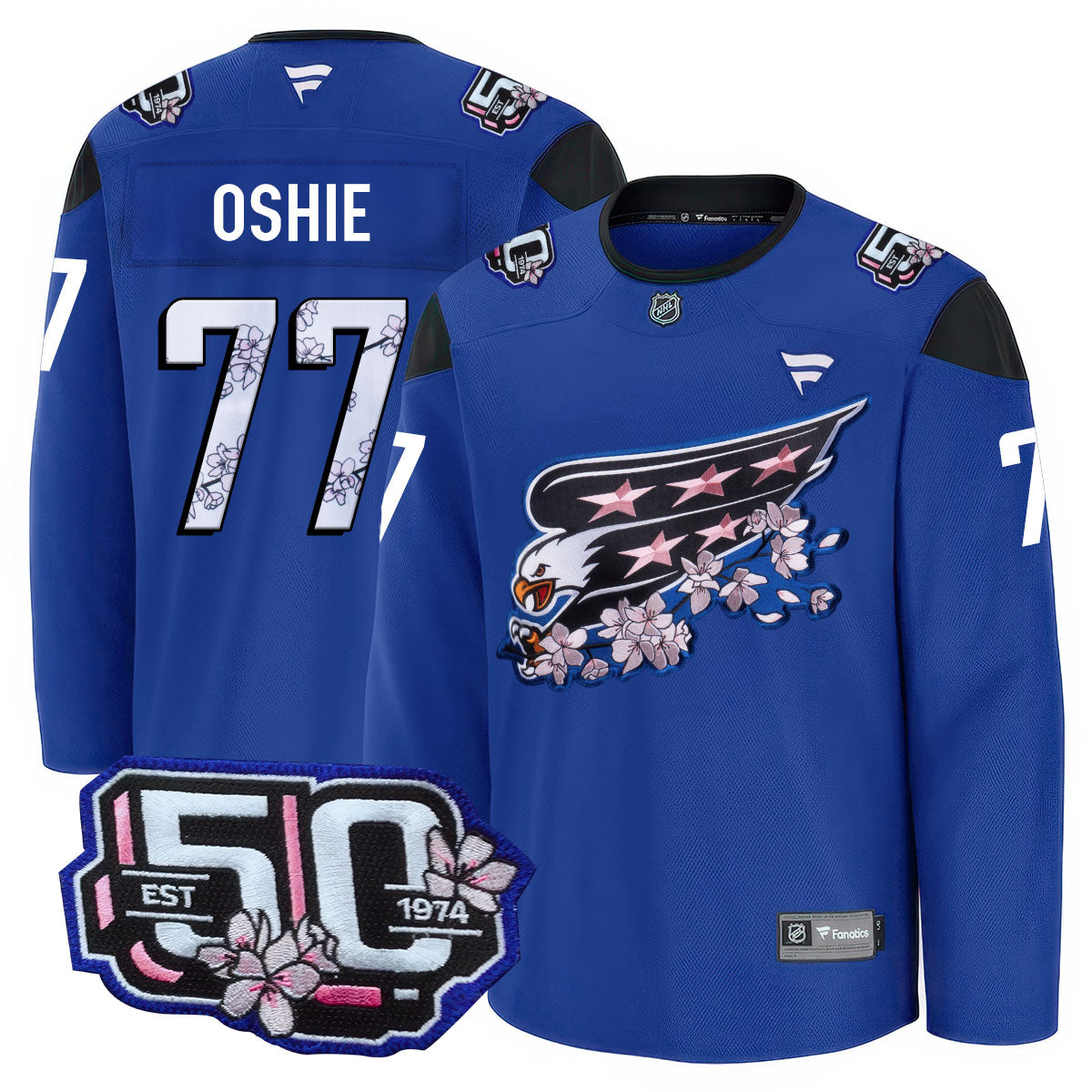 Washington Capitals 50th Anniversary Premium Jersey - All Stitched