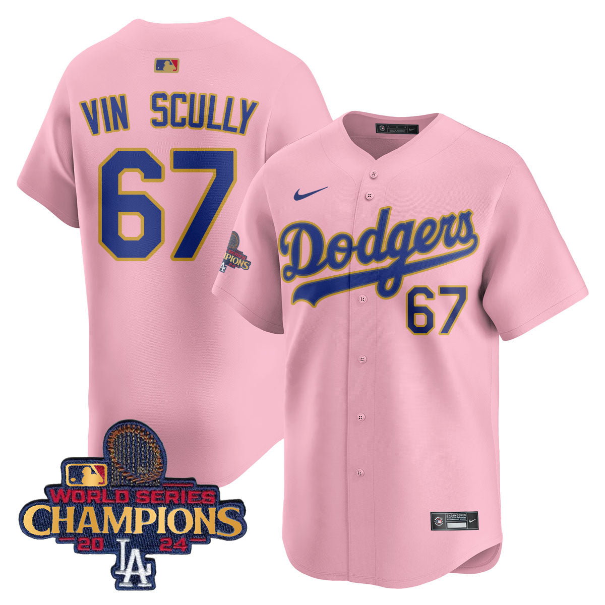 Dodgers 2025 Gold Vapor Premier Limited Jersey - All Stitched