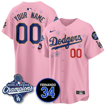 LAD Tokyo 2025 World Series Champions Custom Jersey - All Stitched