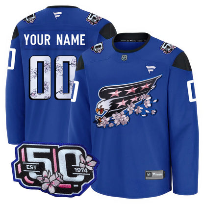 Washington Capitals 50th Anniversary Premium Custom Jersey - All Stitched