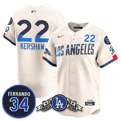 Los Angeles Dodgers 2025 National League Champions Jersey - All Stitched