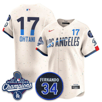 LAD 2025 World Series Champions Jersey - All Stitched