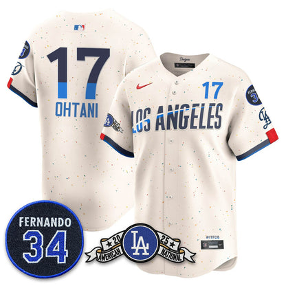 Los Angeles Dodgers 2025 National League Champions Jersey - All Stitched