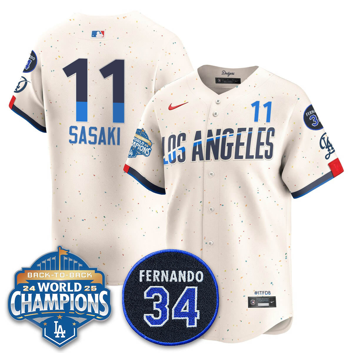 LAD 2025 Back To Back Champions Jersey - All Stitched