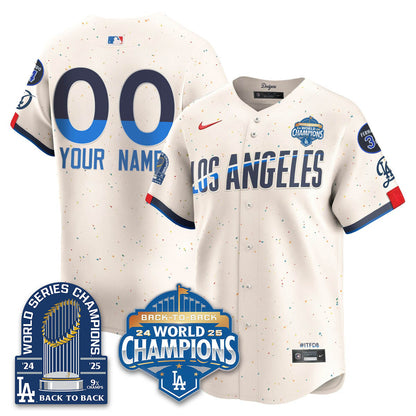 Custom LAD 2025 World Series Champions Jersey - 9x Champs - All Stitched