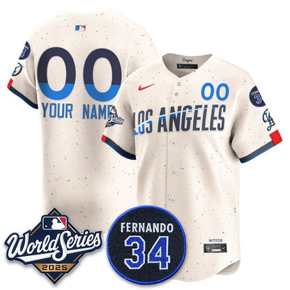 Los Angeles Dodgers 2025 National League Champions Custom Jersey - All Stitched