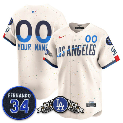 Los Angeles Dodgers 2025 National League Champions Custom Jersey - All Stitched