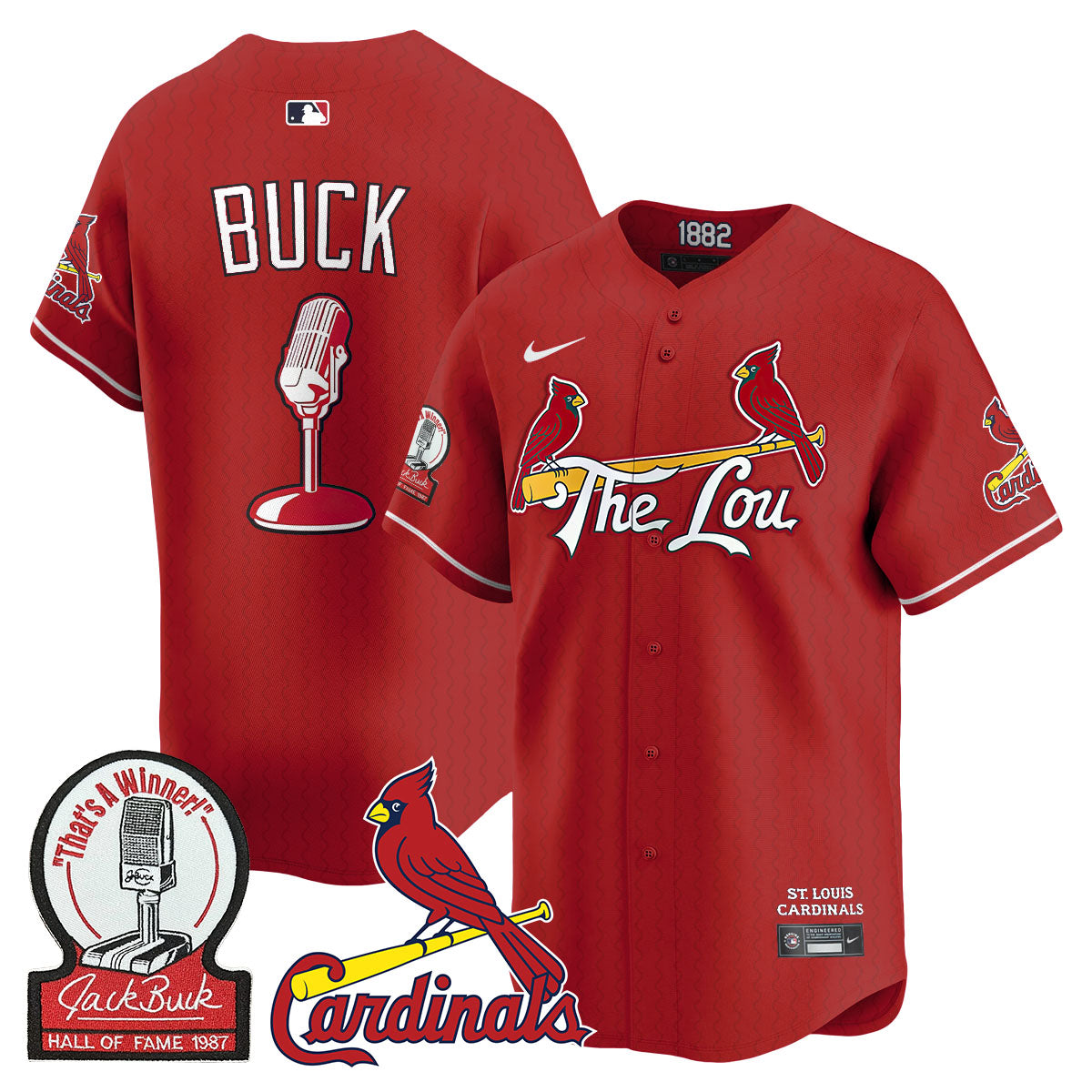 St. Louis Cardinals Jack Buck  Limited Jersey - All Stitched